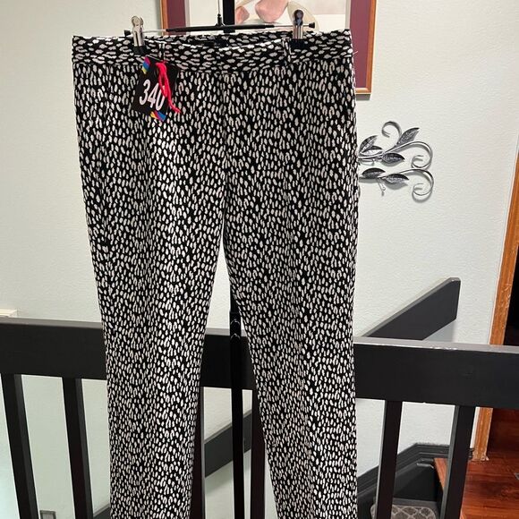 Banana Republic Monochrome Patterned Trousers Lined Inseam 30”. #DP340 - Picture 9 of 9